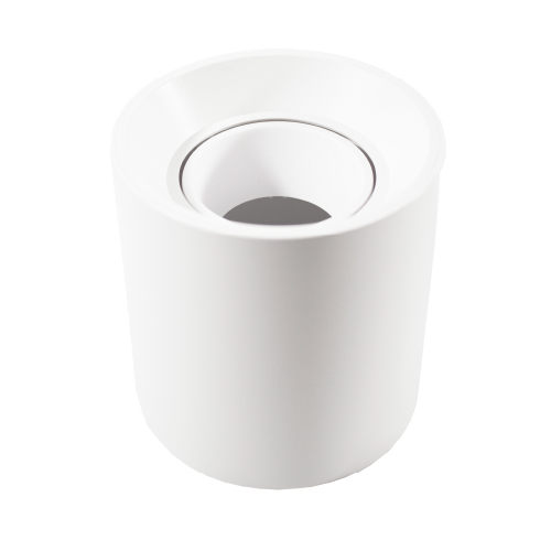 Plafón fach1 redondo plástico para GU10 alto 10cm diámetro 9,6cm blanco